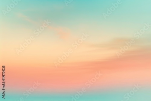Dreamy sunrise sky with pastel colors blending from blue to peach in a soft gradient