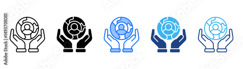 Csr Icon Set With Multiple Style Collection 