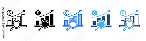 Analytics Icon Set With Multiple Style Collection 