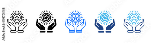 Loyalty Program Icon Set With Multiple Style Collection 