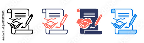 Contracts icon sheet multiple style collection