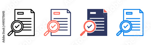 Auditing icon sheet multiple style collection