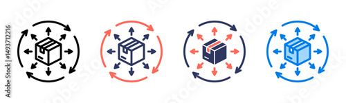 Supply icon sheet multiple style collection
