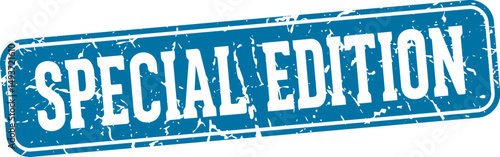 special edition rectangular sign. special edition stamp
