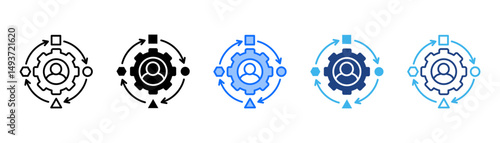 Adaptation Icon Set With Multiple Style Collection 