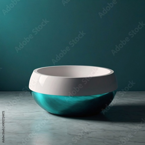 Minimalist Product Display with Elegant Pedestal and Abstract Geometric Object in Studio Setting
