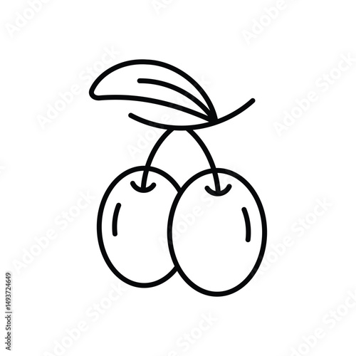 Plum Vector icon