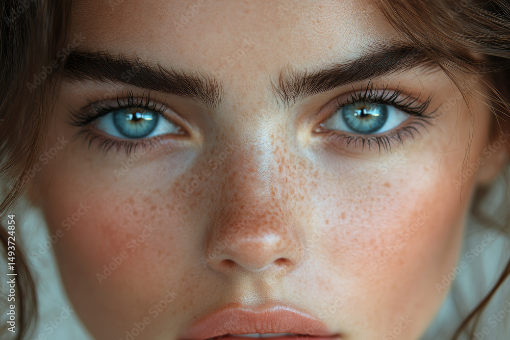 Fototapeta premium A Realistic Modern Girl Embracing Skincare Trends of 2024