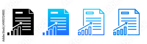 Analytics icon sheet multiple style collection