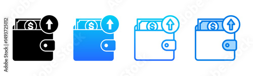 Budgeting icon sheet multiple style collection