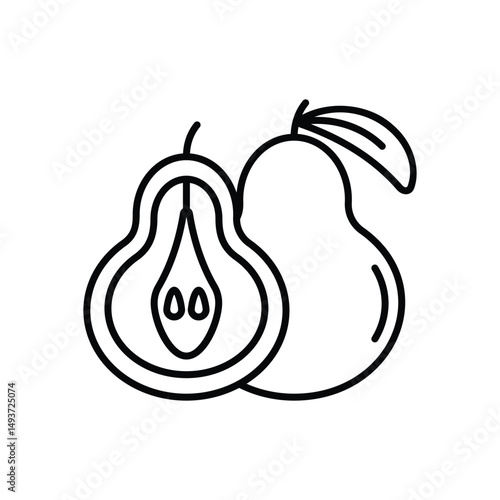 Pear Vector icon