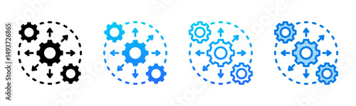 Integration icon sheet multiple style collection