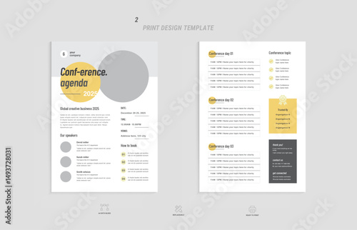 2 Page business conference flyer template