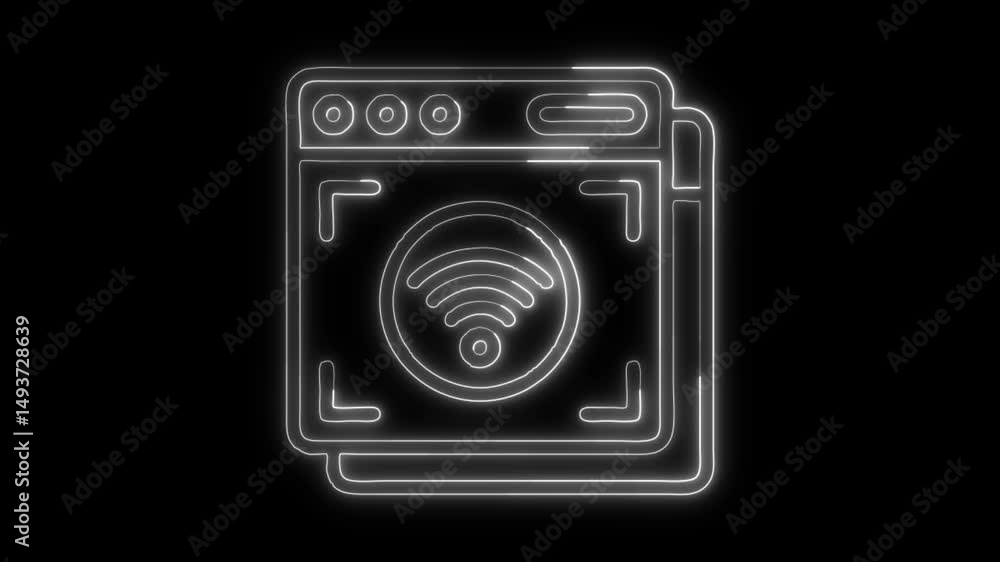 WiFi Connection Icon HD Video black background WiFi Connection Icon HD Video black background