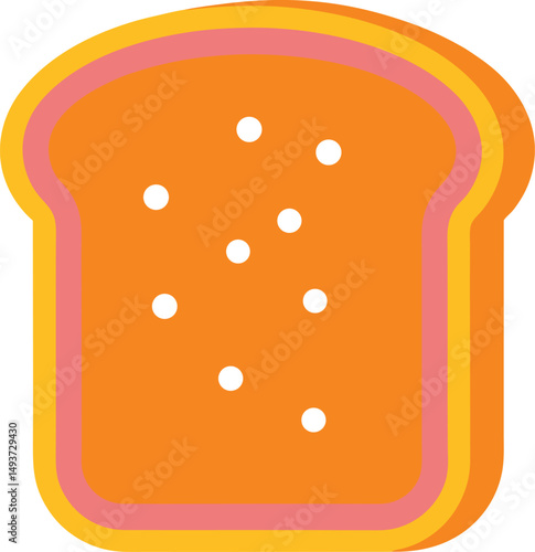 toast Illustration on a transparent background