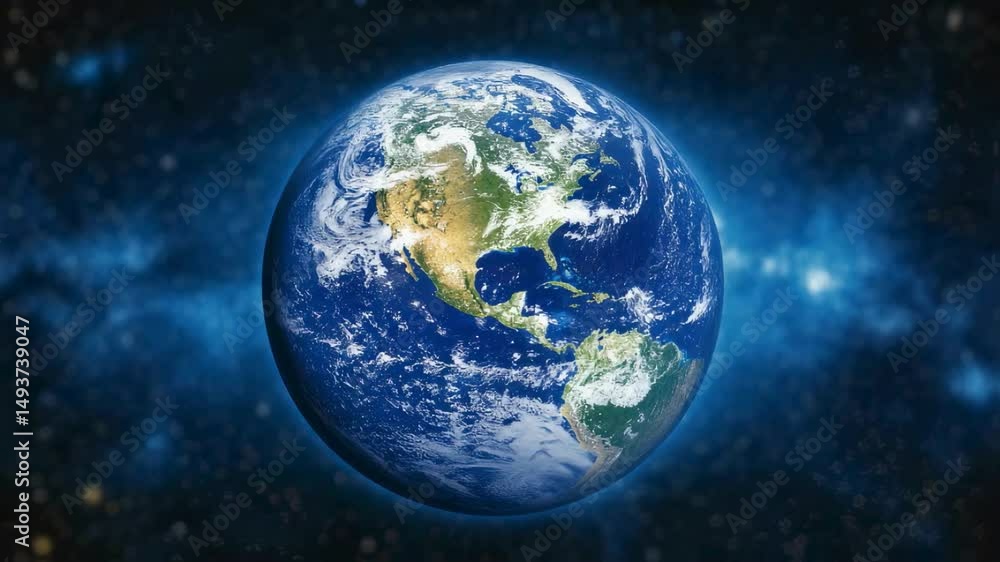 Earth From Space A Stunning View of Our Planet Against the Starry Cosmos Earth From Space A Stunning View of Our Planet Against the Starry Cosmos