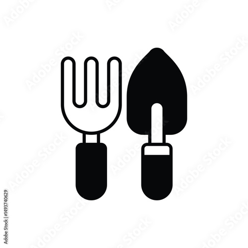 Fork & Trowel Vector icon