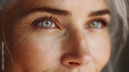 Mature womans eyes wisdom revealed