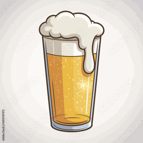 Frothy Beer Glass
