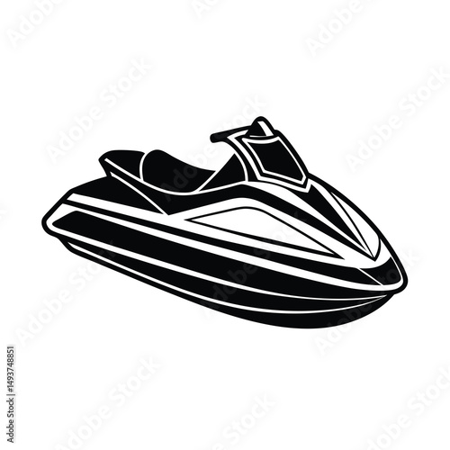 boat on white
