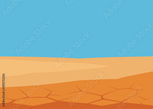 sunbaked cracked desert landscape