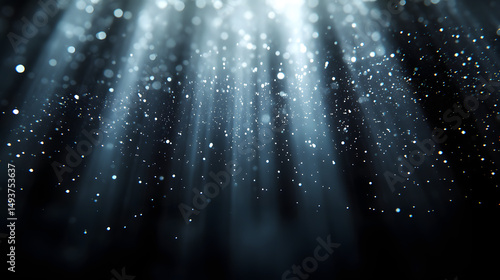 Vertical glowing digital light rays cascading in a high-tech abstract style with futuristic energy beams over a dark background