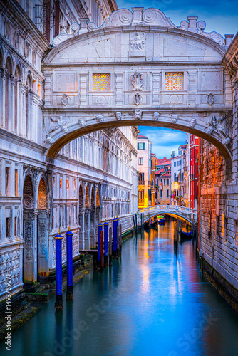 Bridge of Sighs with Canal in Venice