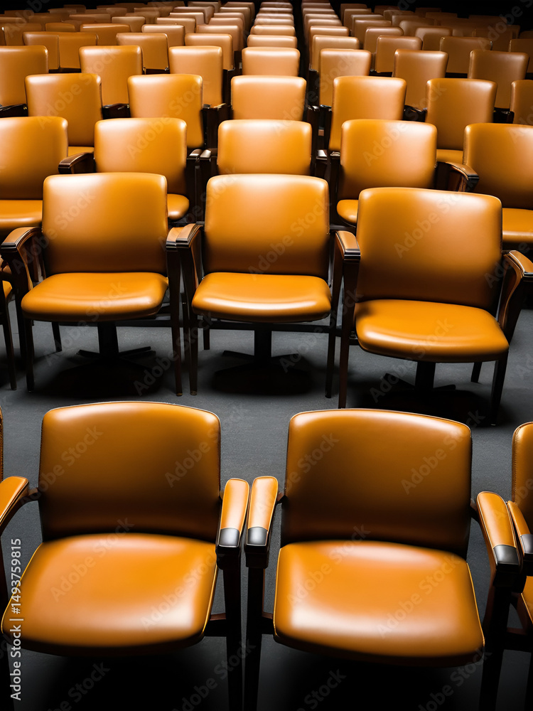 Fototapeta premium Background of chairs in classic teather