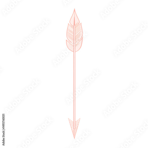 Minimalistic Arrow with Precise Linework in Powder Isolated on Transparent Background