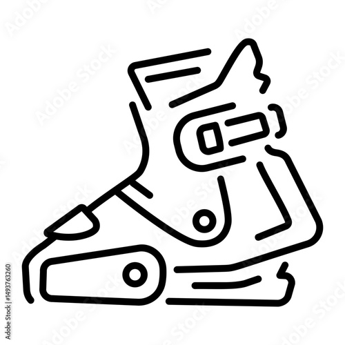 A linear icon of futuristic antigravity shoe technology