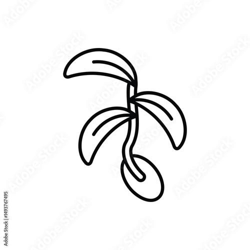Green Sprout Vector icon