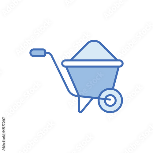 Wheelbarrow Vector icon