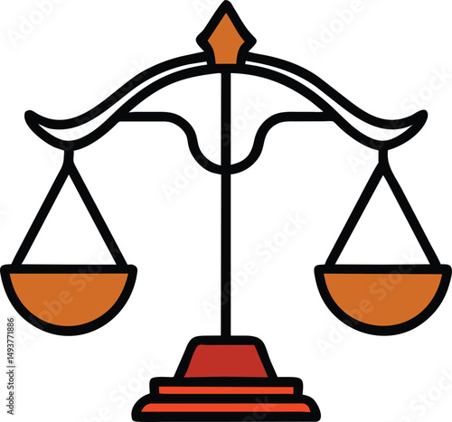 Justice Scales Icon Law Balance Symbol