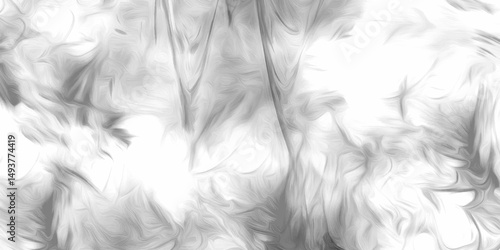 White fog or smoke clouds isolated background.  Monochrome black and white ink effect watercolor Beautiful black feather pattern texture. Soft fluffy texture of down Smoke cloudy texture background.