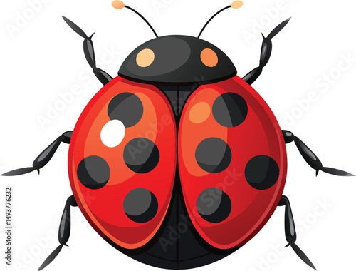 Cute Ladybug Cartoon Illustration Design