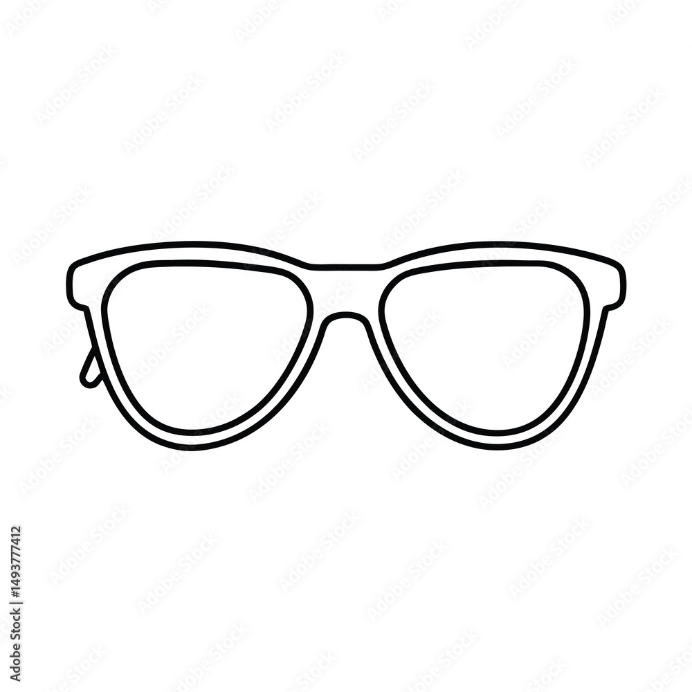 Fototapeta premium sunglasses fashion accessory line art vector
