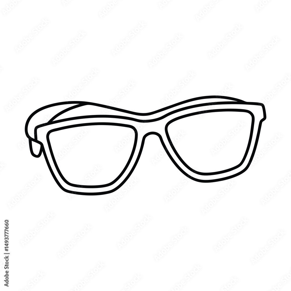 Fototapeta premium glasses on white background