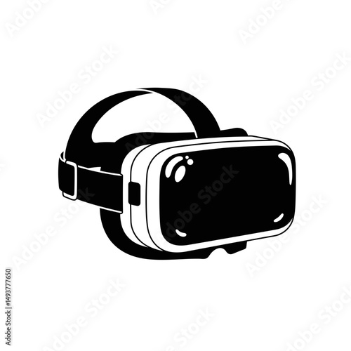 Virtual reality glasses vector with transparent background