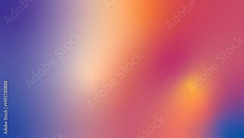 Abstract and colorful gradient blend featuring purple, orange, and pink hues in a soft artistic design