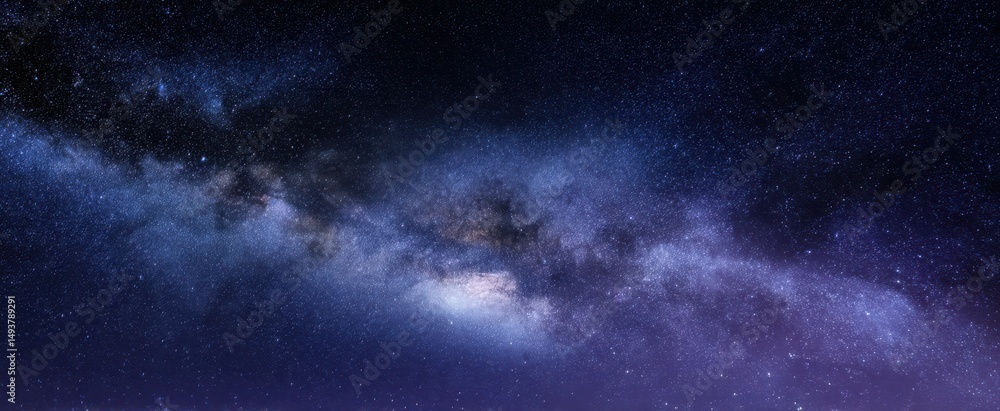 Fototapeta premium The breathtaking view of the Milky Way galaxy in a starry night sky.