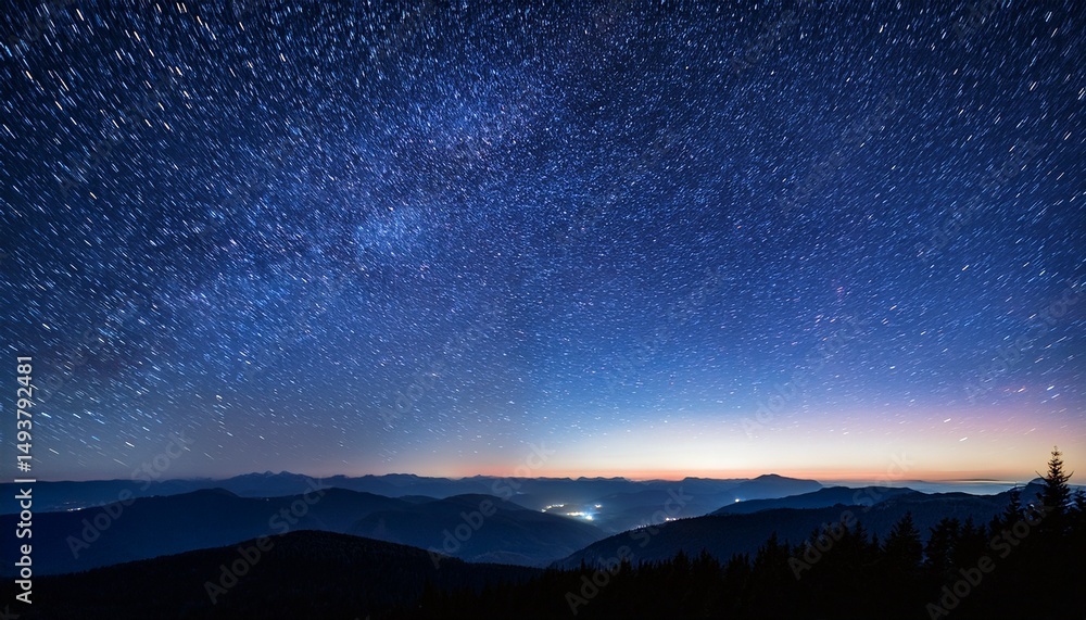 Naklejka premium night starry sky