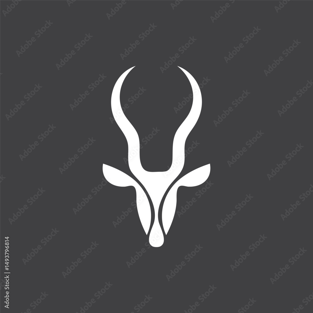 Obraz premium antelope head logo and vector template