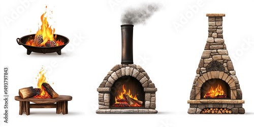 Realistic Fire Flames Collection