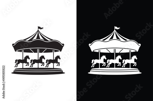 Fairgrounds icon vector on White Background ,Vector Art Illustration on white background.