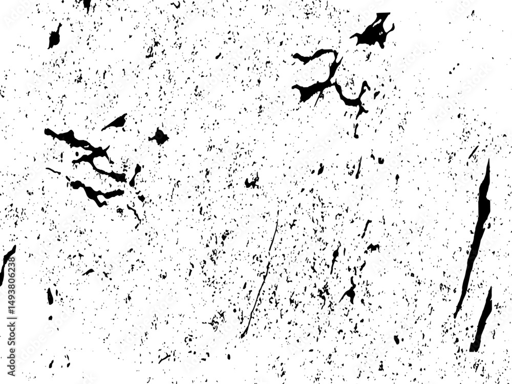 Naklejka premium Rough black and white texture vector. Distressed overlay texture., Distress or dirt and damage effect concept Grunge design elements. 