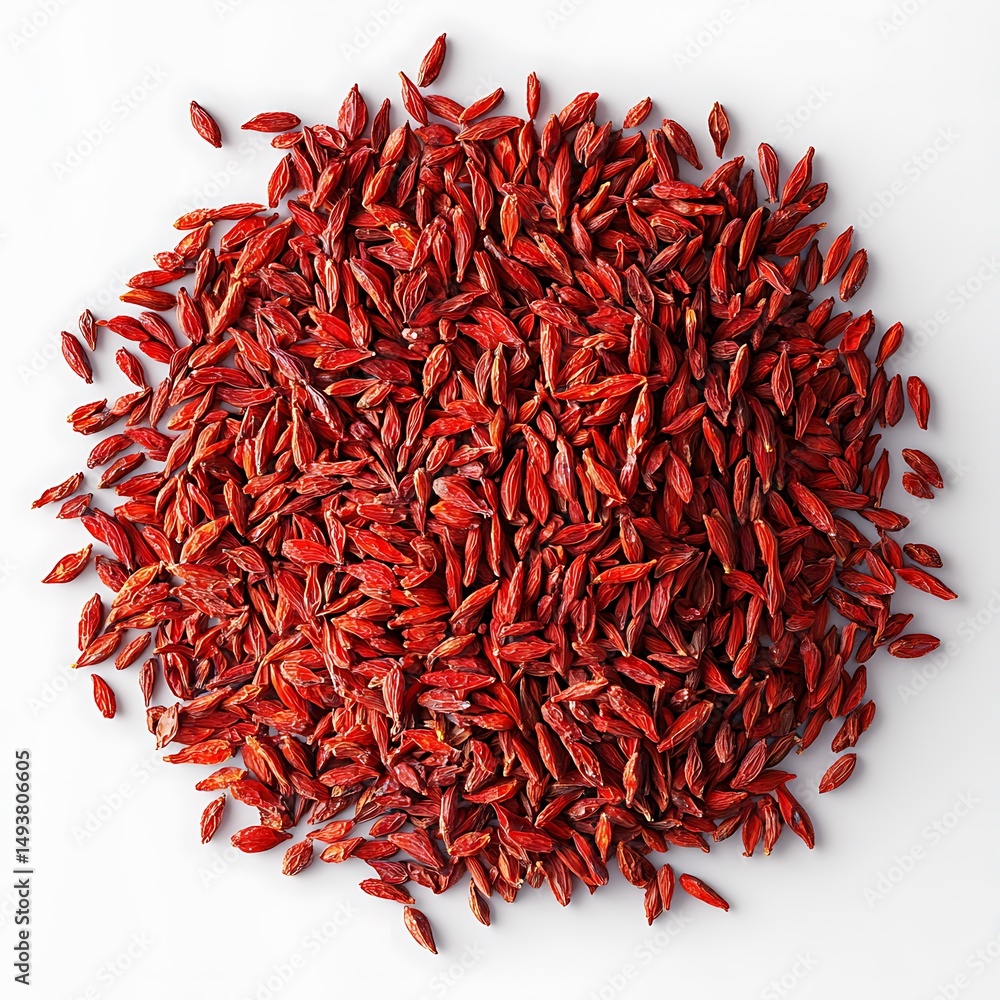 Naklejka premium Dried goji berries heap photo organic superfood