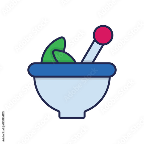 Pestel And Mortar Vector icon