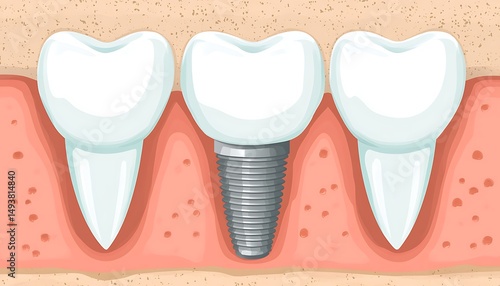Dental implant in gums