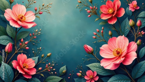 Nature inspired floral motif, delicate details, feminine, spring