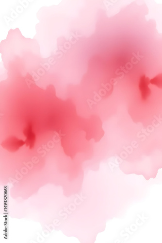 Soft watercolor background, featuring vibrant red and pink abstract patterns